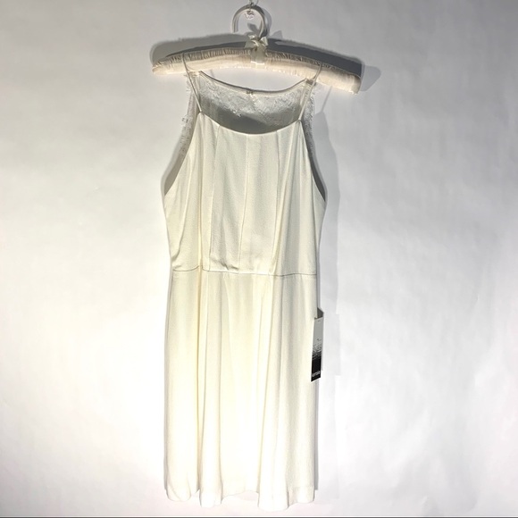 Kensie Ivory Lace Cut Out Back Mini Dress - Picture 4 of 9